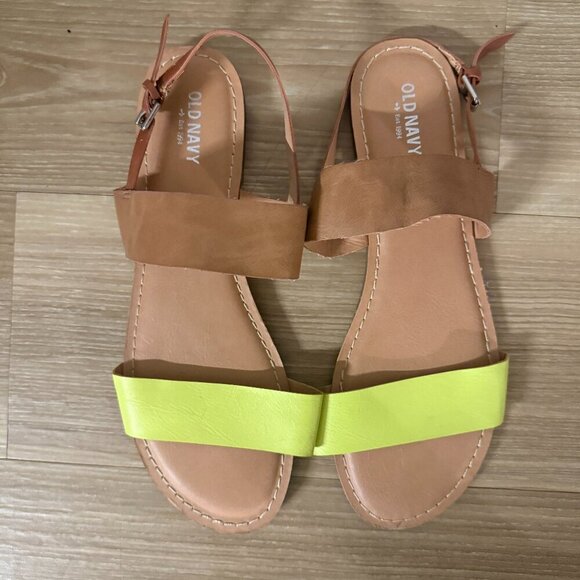 Old Navy Colorblock Sandals – Size 9 - Picture 1 of 4